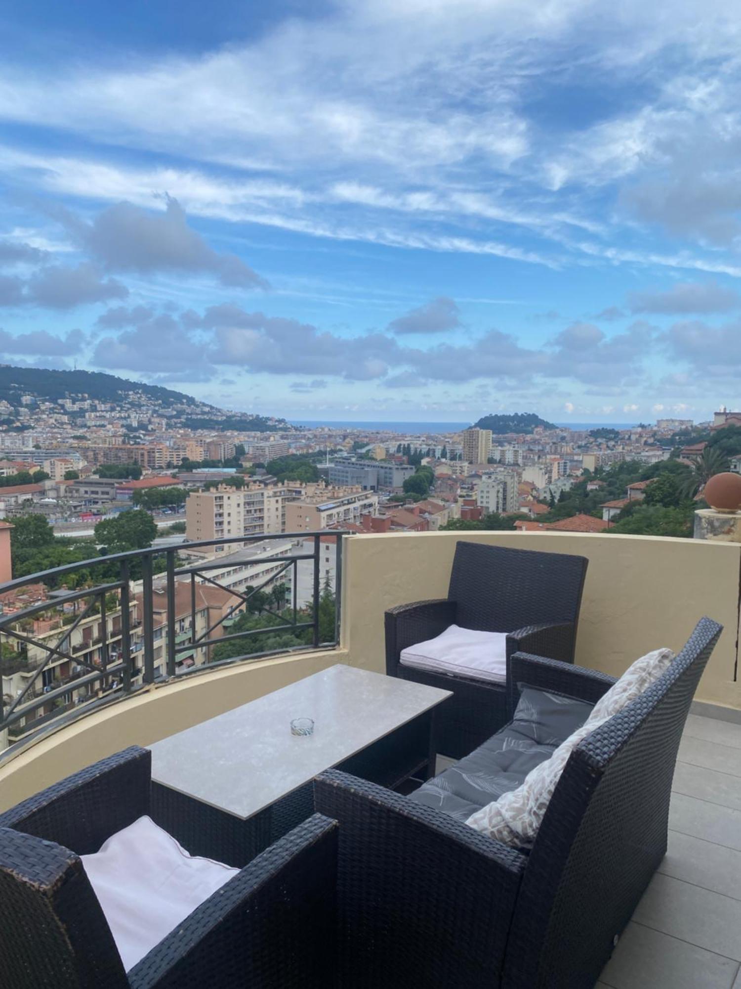 Appartement-Nice 01 Vue Mer - Panoramique Wifi-Parking Exterior foto